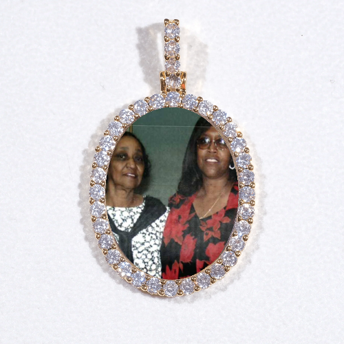 3D Oval Custom Picture Pendant