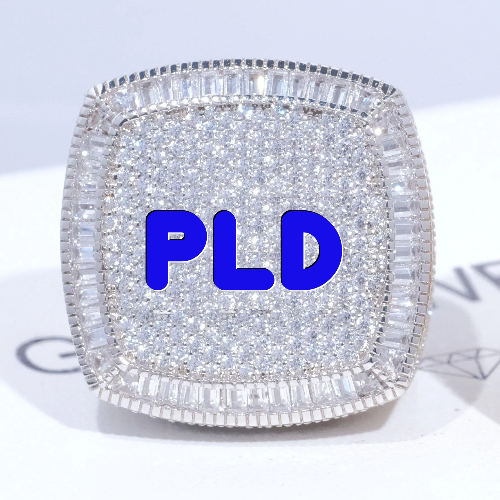 CUSTOM LETTER 3D ICED RING