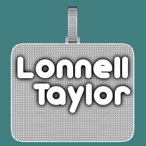CUSTOM LETTER NECKLACE 3D BIG SQUARE