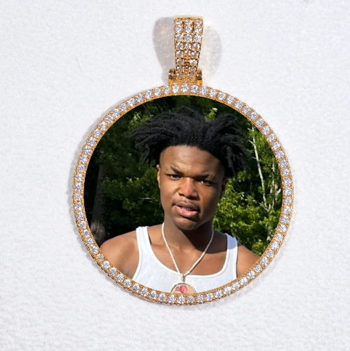 MEDIUM 3D CIRCLE CUSTOM PICTURE PENDANT