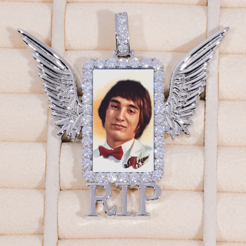 RIP WING 3D CUSTOM PICTURE PENDANT