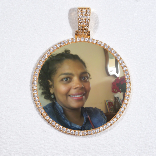 MEDIUM 3D CIRCLE CUSTOM PICTURE PENDANT