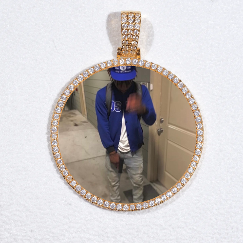 MEDIUM 3D CIRCLE CUSTOM PICTURE PENDANT