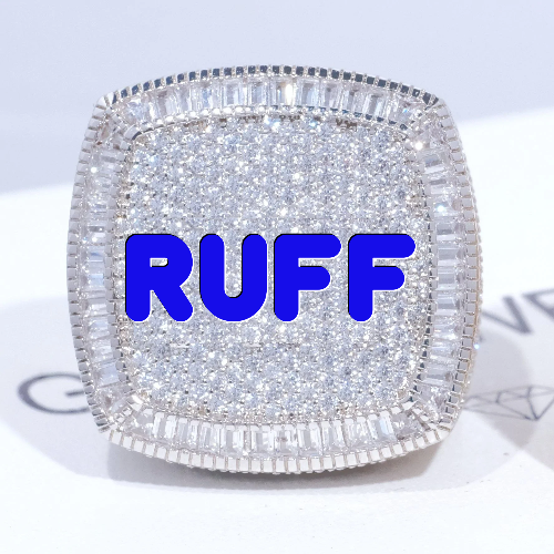 CUSTOM LETTER 3D ICED RING