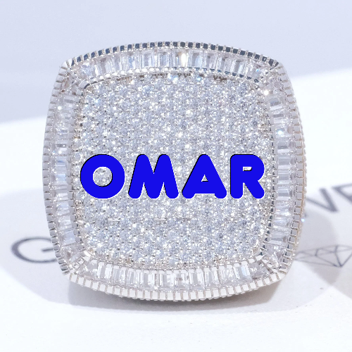 CUSTOM LETTER 3D ICED RING