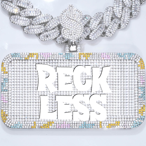 CUSTOM LETTER NECKLACE 3D COLORFUL SQUARE