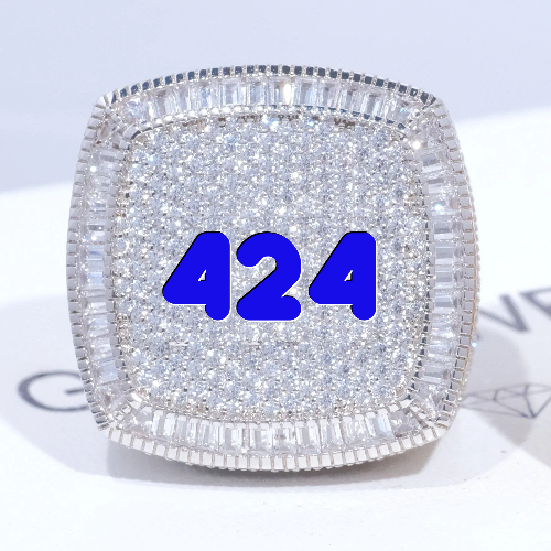 CUSTOM LETTER 3D ICED RING
