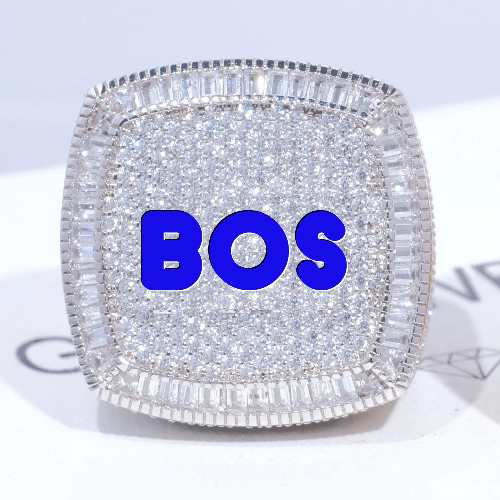 CUSTOM LETTER 3D ICED RING