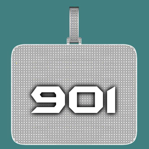 CUSTOM LETTER NECKLACE 3D BIG SQUARE
