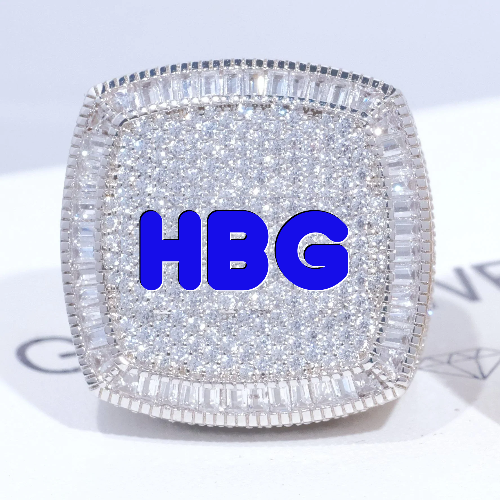 CUSTOM LETTER 3D ICED RING