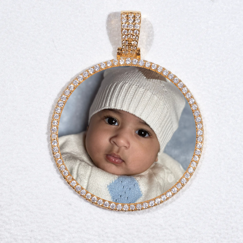 MEDIUM 3D CIRCLE CUSTOM PICTURE PENDANT