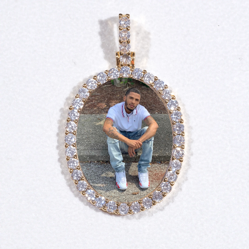 3D Oval Custom Picture Pendant