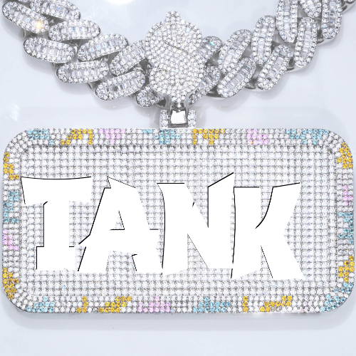 CUSTOM LETTER NECKLACE 3D COLORFUL SQUARE