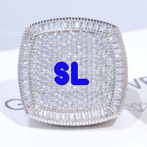 CUSTOM LETTER 3D ICED RING