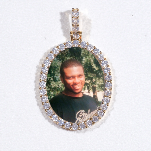 3D Oval Custom Picture Pendant
