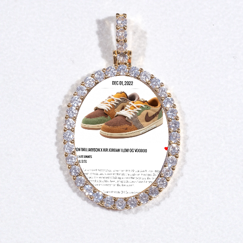 3D Oval Custom Picture Pendant