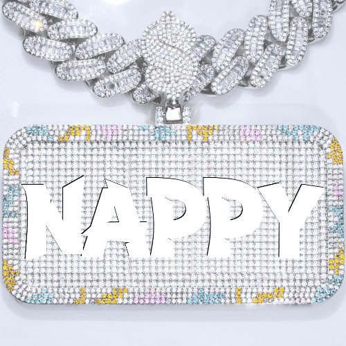 CUSTOM LETTER NECKLACE 3D COLORFUL SQUARE