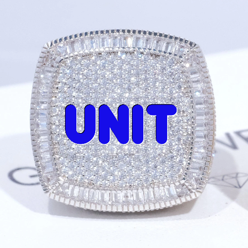 CUSTOM LETTER 3D ICED RING