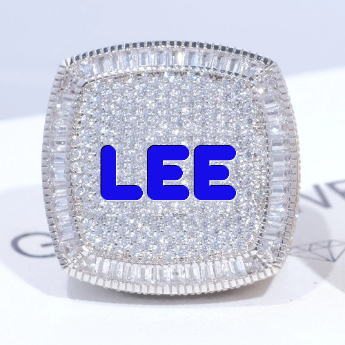 CUSTOM LETTER 3D ICED RING