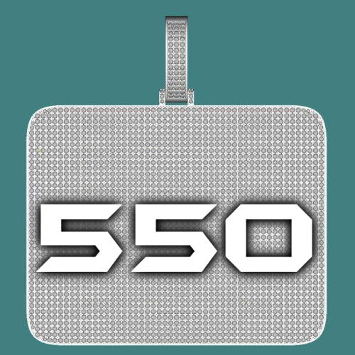 CUSTOM LETTER NECKLACE 3D BIG SQUARE