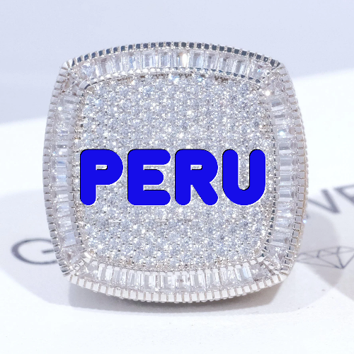 CUSTOM LETTER 3D ICED RING