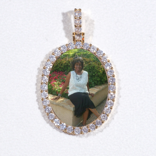 3D Oval Custom Picture Pendant