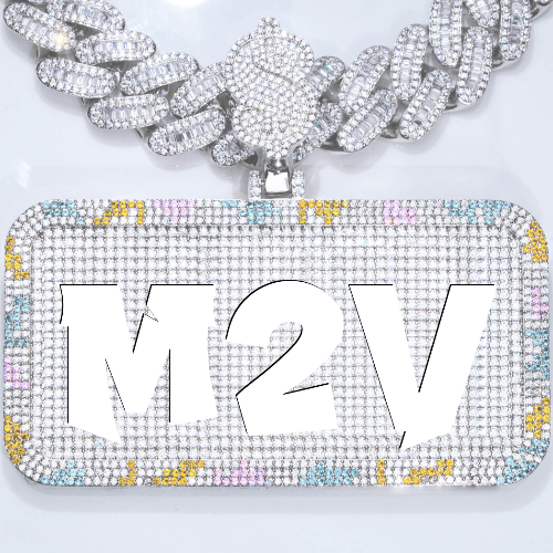 CUSTOM LETTER NECKLACE 3D COLORFUL SQUARE