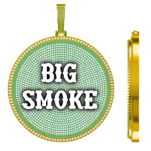 CUSTOM LETTER NECKLACE 3D BIG DISC