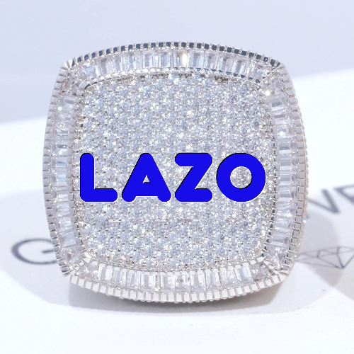 CUSTOM LETTER 3D ICED RING