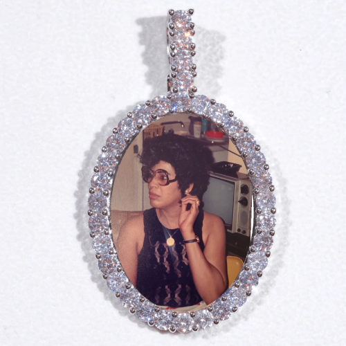 Large 3D Oval Custom Picture Pendant
