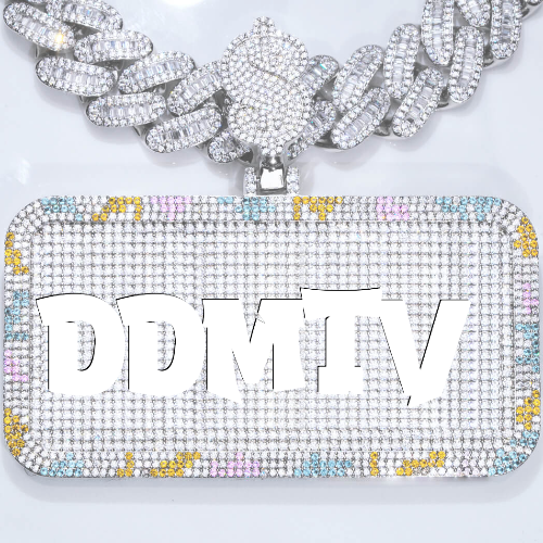 CUSTOM LETTER NECKLACE 3D COLORFUL SQUARE