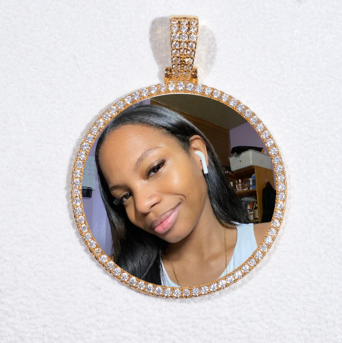 MEDIUM 3D CIRCLE CUSTOM PICTURE PENDANT