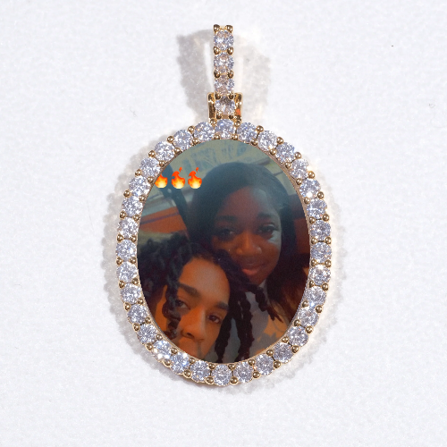 3D Oval Custom Picture Pendant