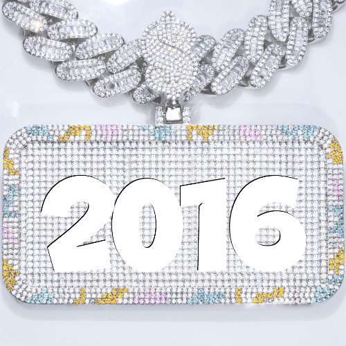 CUSTOM LETTER NECKLACE 3D COLORFUL SQUARE