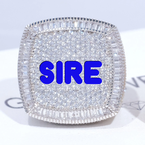 CUSTOM LETTER 3D ICED RING