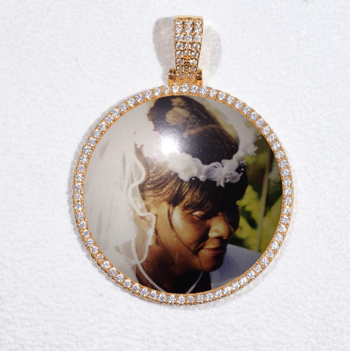 MEDIUM 3D CIRCLE CUSTOM PICTURE PENDANT
