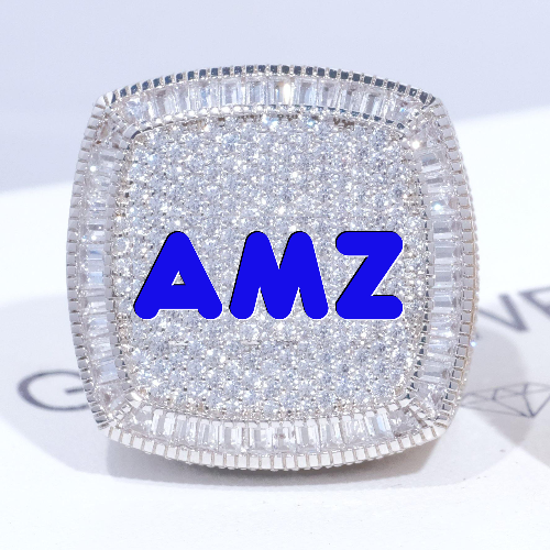CUSTOM LETTER 3D ICED RING