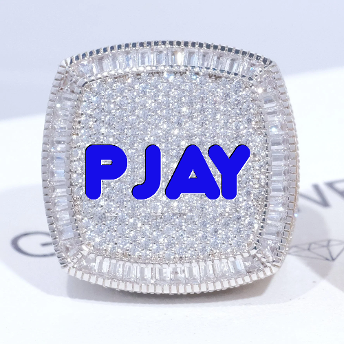 CUSTOM LETTER 3D ICED RING
