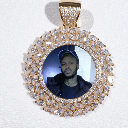 Large 3D Wheat Ear Custom Picture Pendant