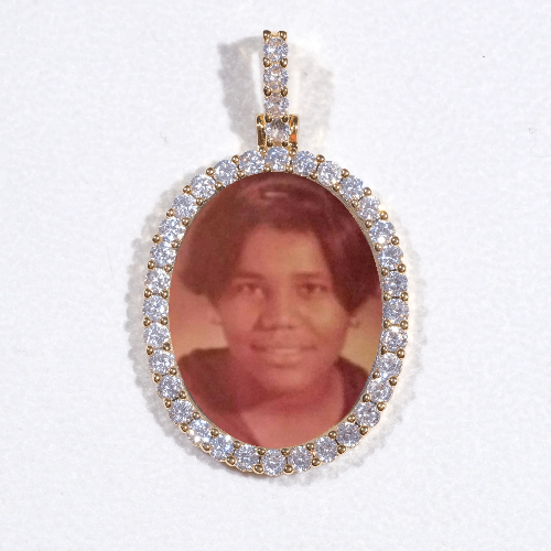3D Oval Custom Picture Pendant