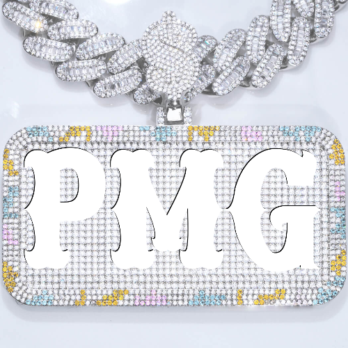 CUSTOM LETTER NECKLACE 3D COLORFUL SQUARE