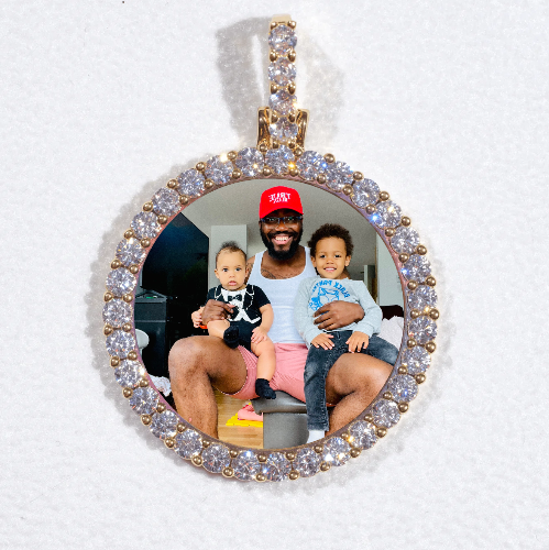 3D CIRCLE CUSTOM PICTURE PENDANT SMALL SIZE