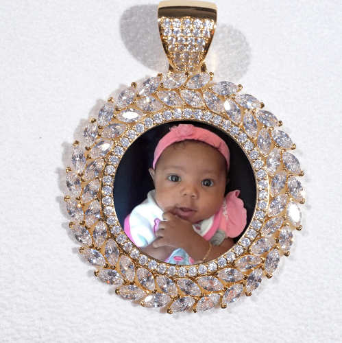 Large 3D Wheat Ear Custom Picture Pendant