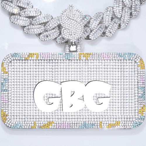 CUSTOM LETTER NECKLACE 3D COLORFUL SQUARE