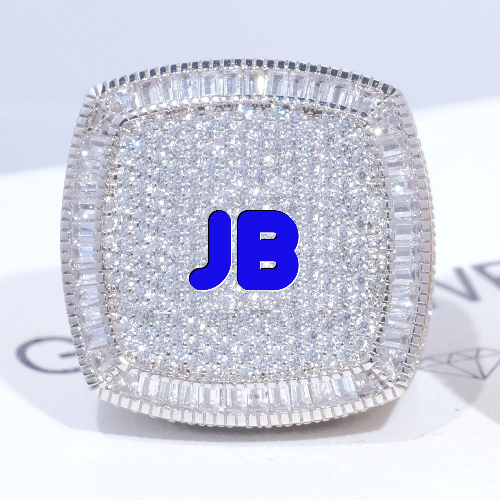 CUSTOM LETTER 3D ICED RING