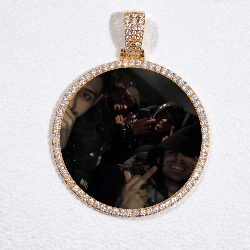 MEDIUM 3D CIRCLE CUSTOM PICTURE PENDANT