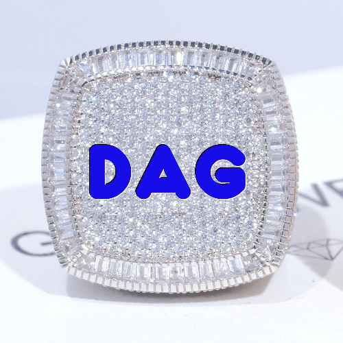 CUSTOM LETTER 3D ICED RING