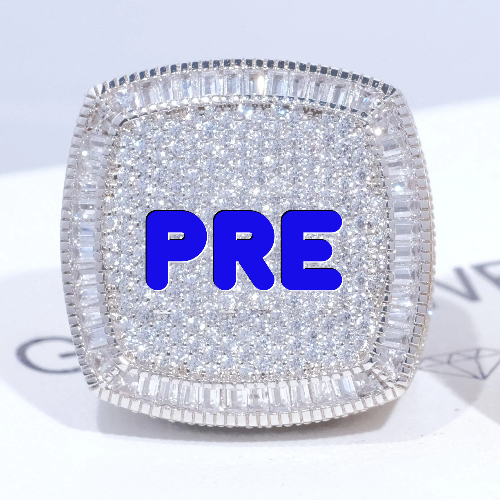 CUSTOM LETTER 3D ICED RING