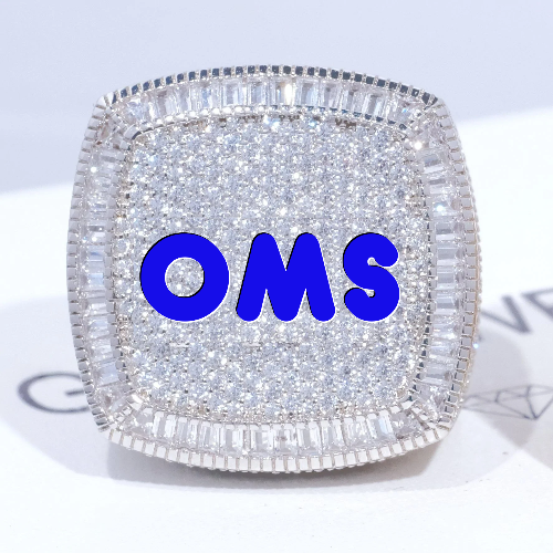 CUSTOM LETTER 3D ICED RING