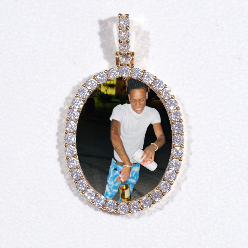 3D Oval Custom Picture Pendant